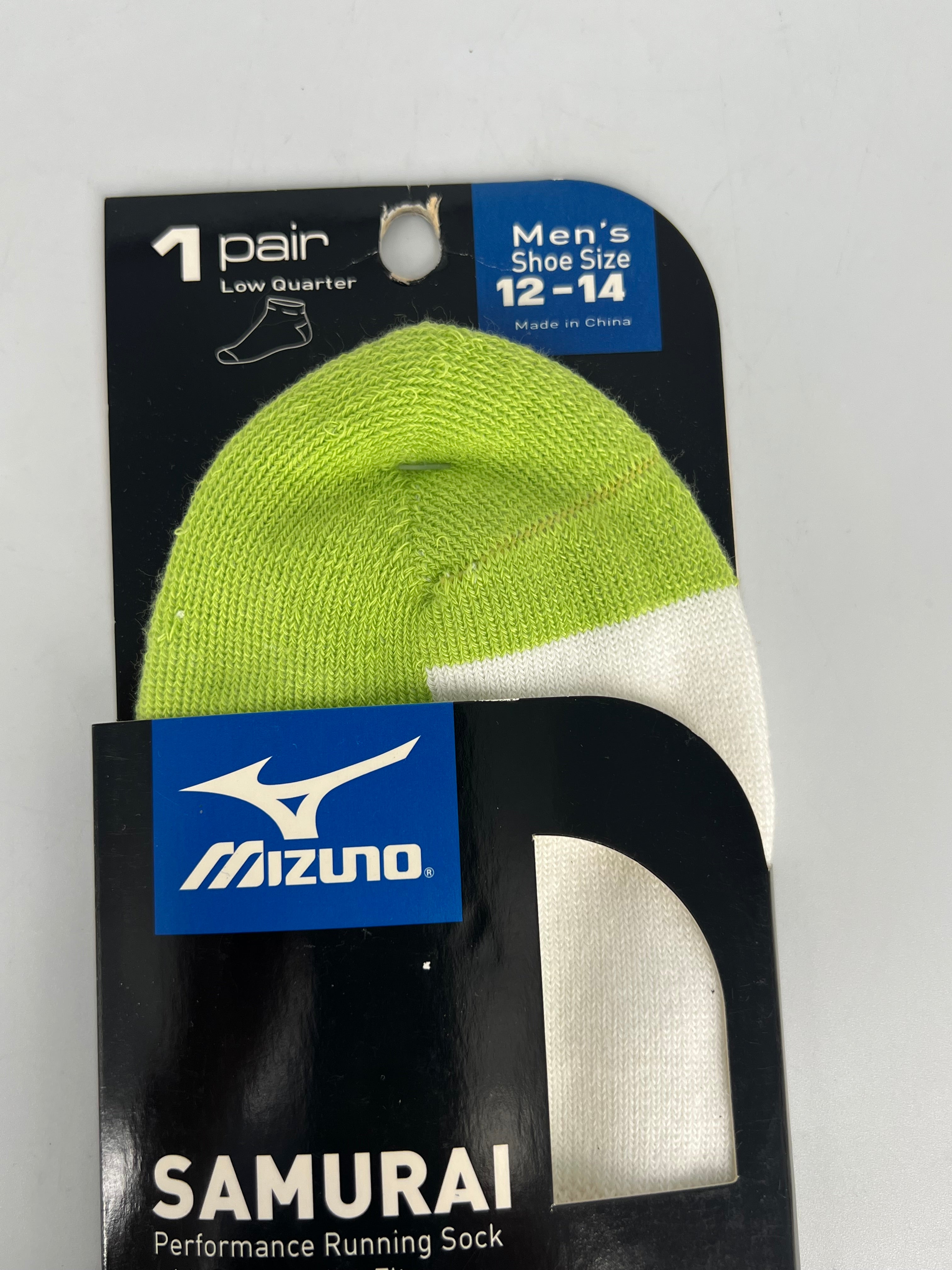 MIZUNO RUNNING GREEN /WH  SOCKS